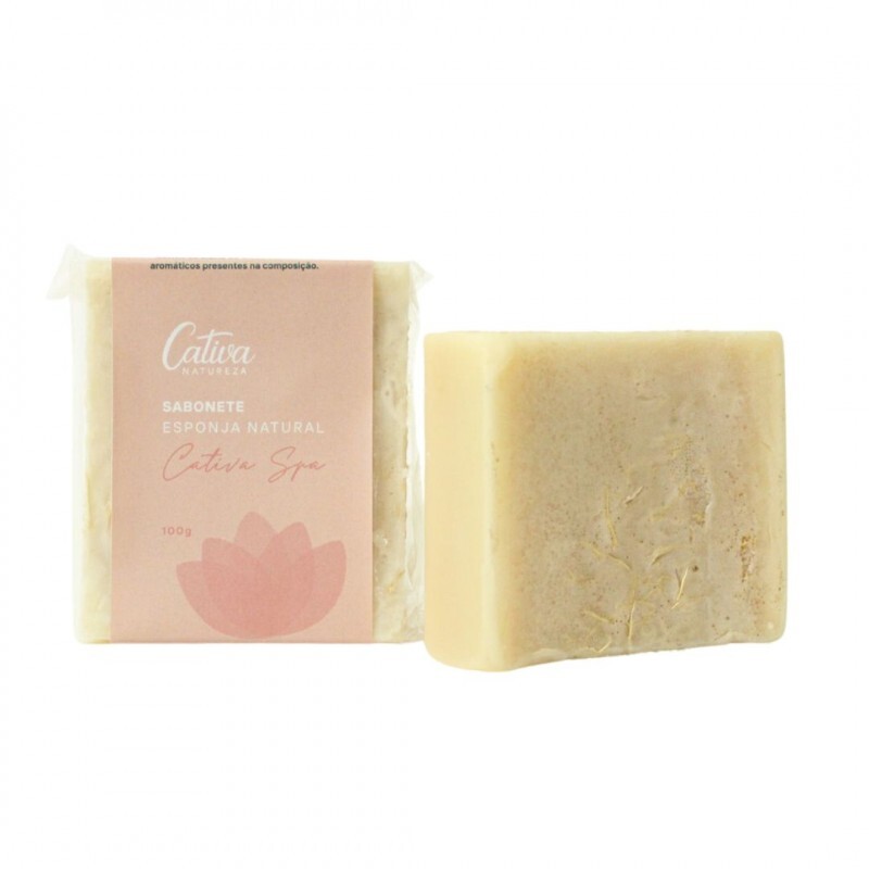 SABONETE COM ESPONJA NATURAL CATIVA SPA 100G